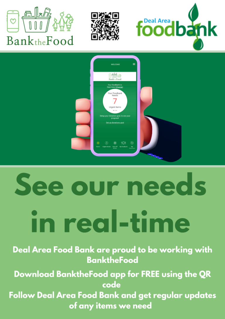 BanktheFood Mobile Phone App Deal Area Foodbank